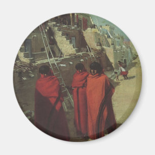 Native American, Hopi Pueblo door Louis Akin Magneet