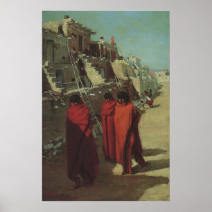 Native American, Hopi Pueblo door Louis Akin Poster