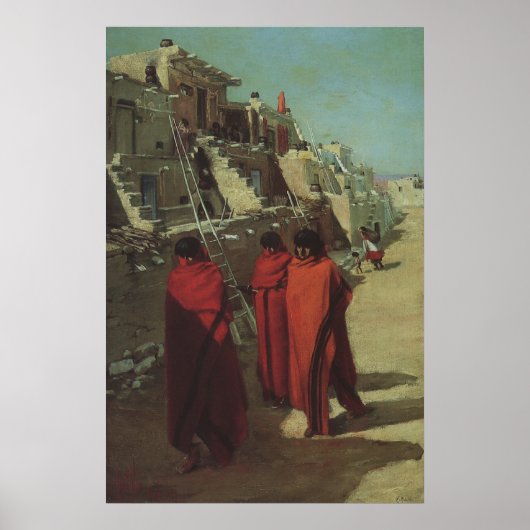 Native American, Hopi Pueblo door Louis Akin Poster (Voorkant)