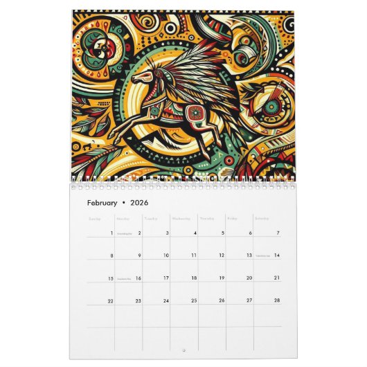 Native American Horse Kalender (Feb 2026)