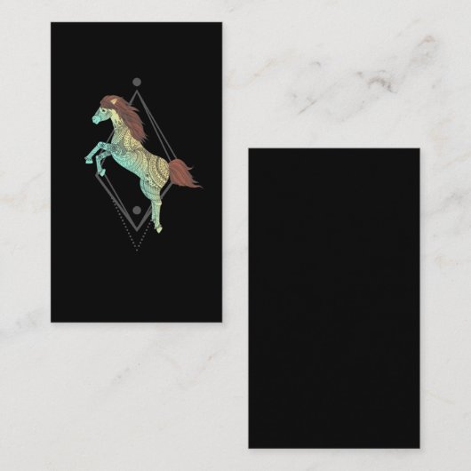 Native American Horse Tribal Illustration Visitekaartje (Voorkant / Achterkant)