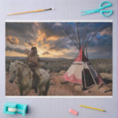 Native American Horseback Tipi Decoupage Tissuepapier (Craft)