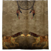 Native American Horses & Dream Catcher Douchegordijn (Voorkant)