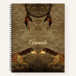 Native American Horses & Dream Catcher Notitieboek