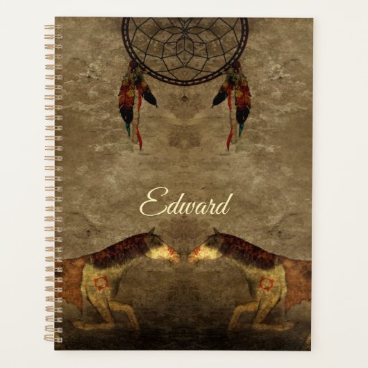 Native American Horses & Dream Catcher Planner (Voorkant)