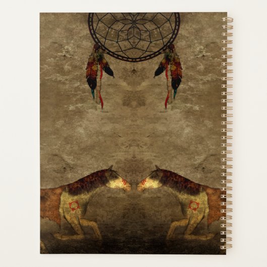 Native American Horses & Dream Catcher Planner (Achterkant)