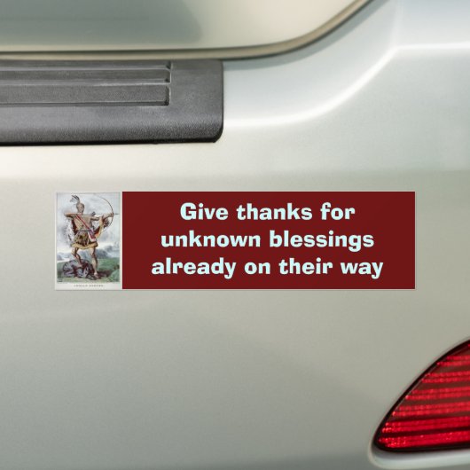 Native American Hunter bumper sticker (Op auto)