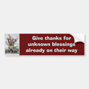 Native American Hunter bumper sticker