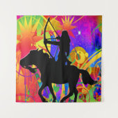 Native American Hunter Tapestry Wandkleed (Voorkant)