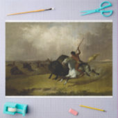 Native American Hunting Buffalo Decoupage Tissuepapier (Craft)