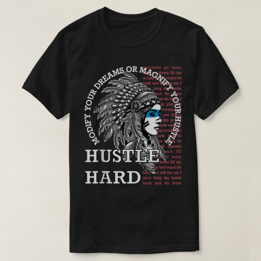 Native American Hustle Hard Urban Gang Ster Cloth T-shirt (Design voorkant)