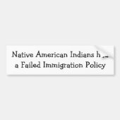 Native American Immigration Bumpersticker (Voorkant)