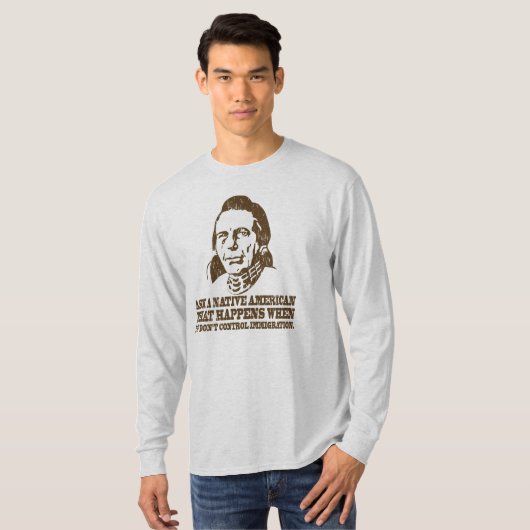 Native American Immigration Shirten T-shirt (Voorkant volledig)