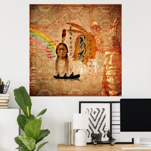Native American Impressions Poster (Thuiskantoor)