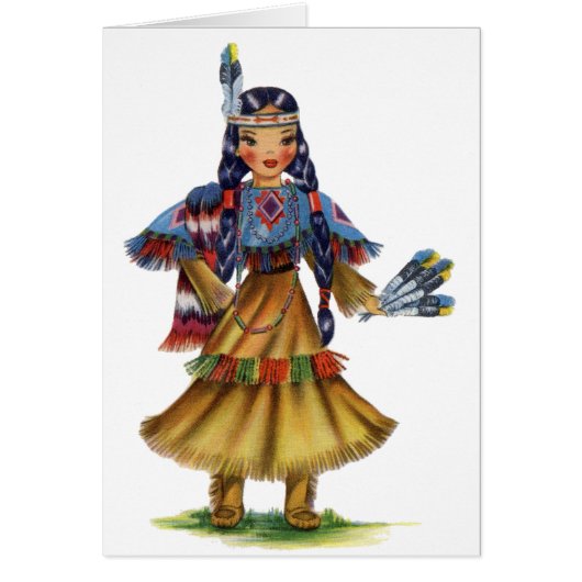  Native American in traditionele kleding (Voorkant)