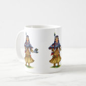  Native American in traditionele kleding Koffiemok (Voorkant links)