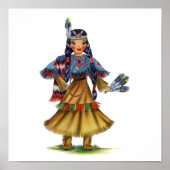  Native American in traditionele kleding Poster (Voorkant)