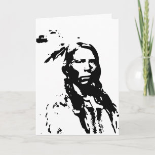 NATIVE AMERICAN INDIAN BLANK KAART