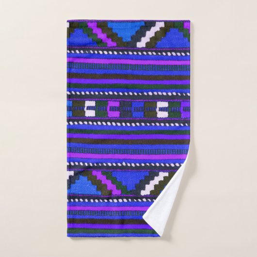 Native American Indian Blue texture design Bad Handdoek (Handdoek)