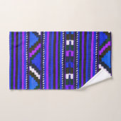 Native American Indian Blue texture design Bad Handdoek (Handdoek)