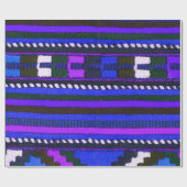 Native American Indian Blue texture design Cadeaupapier (Vlak)