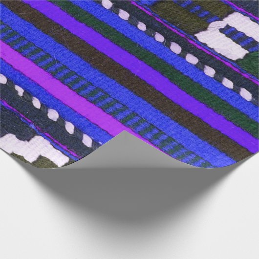 Native American Indian Blue texture design Cadeaupapier (Hoek)