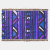 Native American Indian Blue texture design Deken (Voorkant)