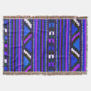 Native American Indian Blue texture design Deken