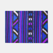 Native American Indian Blue texture design Deurmat (Voorkant)