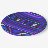 Native American Indian Blue texture design Papieren Bordje (Gekanteld)