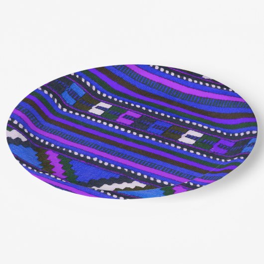 Native American Indian Blue texture design Papieren Bordje (Gekanteld)