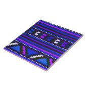 Native American Indian Blue texture design Tegeltje (Zijkant)