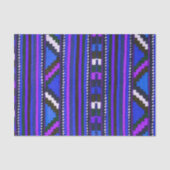 Native American Indian Blue texture design Tissuepapier (Voorkant)