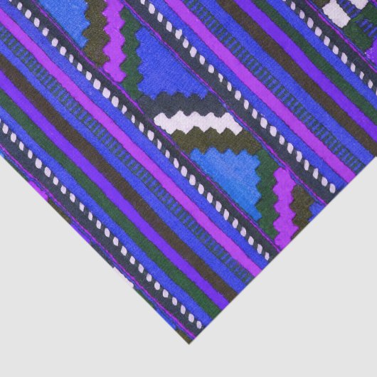 Native American Indian Blue texture design Tissuepapier (Detail)