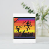 Native American Indian Cave Art Briefkaart (Staand voorkant)