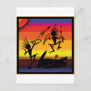 Native American Indian Cave Art Briefkaart