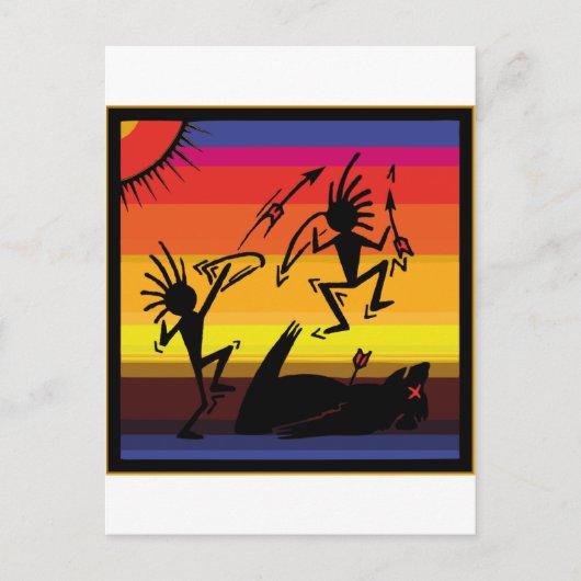 Native American Indian Cave Art Briefkaart (Voorkant)