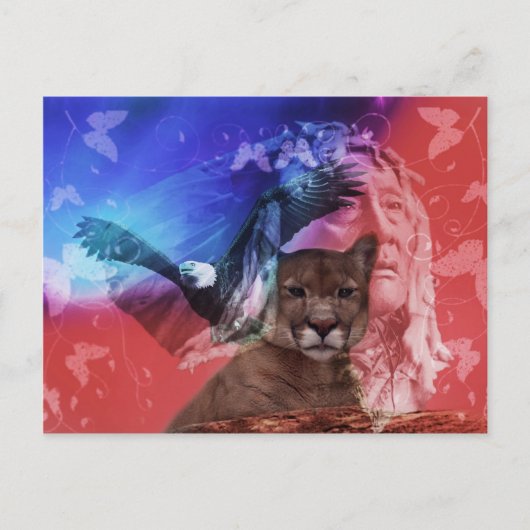 Native American Indian Chief Briefkaart (Voorkant)