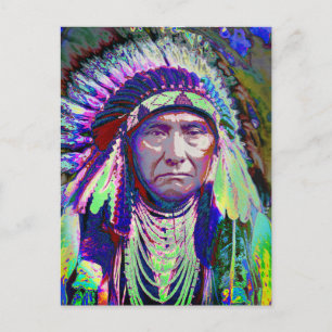 Native American Indian Chief Briefkaart