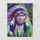 Native American Indian Chief Briefkaart (Voorkant)