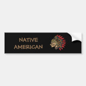 Native American Indian Chief Bumpersticker (Voorkant)