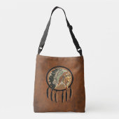 Native American Indian Chief Crossbody Tas (Achterkant)