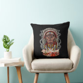 Native American Indian Chief Headdress Kussen (Stoel)
