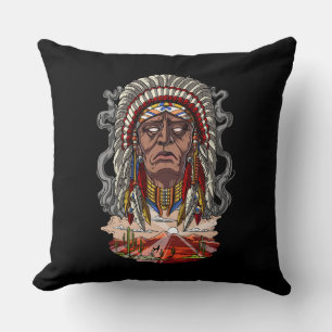Native American Indian Chief Headdress Kussen