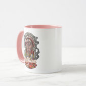 Native American Indian Chief Headdress Mok (Voorkant links)