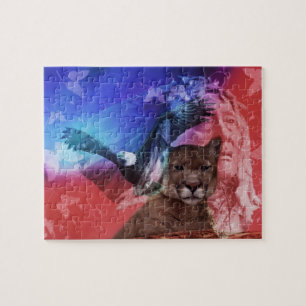 Native American Indian Chief Legpuzzel
