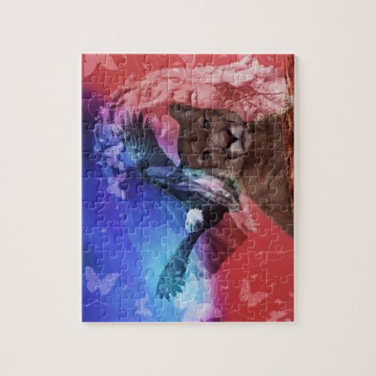 Native American Indian Chief Legpuzzel (Verticaal)