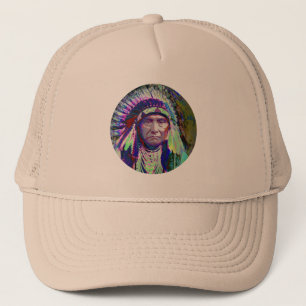 Native American Indian Chief Trucker Pet