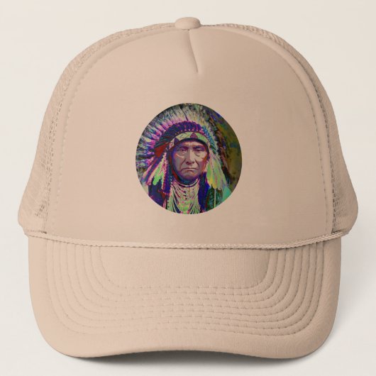 Native American Indian Chief Trucker Pet (Voorkant)