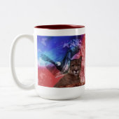 Native American Indian Chief Tweekleurige Koffiemok (Links)